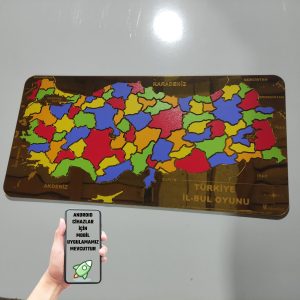 Türkiye Bil-Bul Puzzle Yapboz Oyunu - Altın Renk